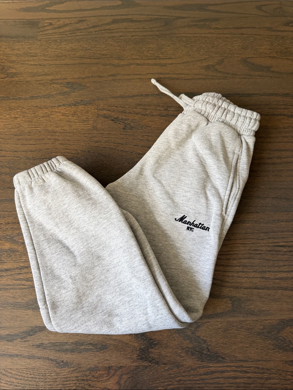 Zara girl Light Grey Kids Jogger Sweatpants with Manhattan Embroidery